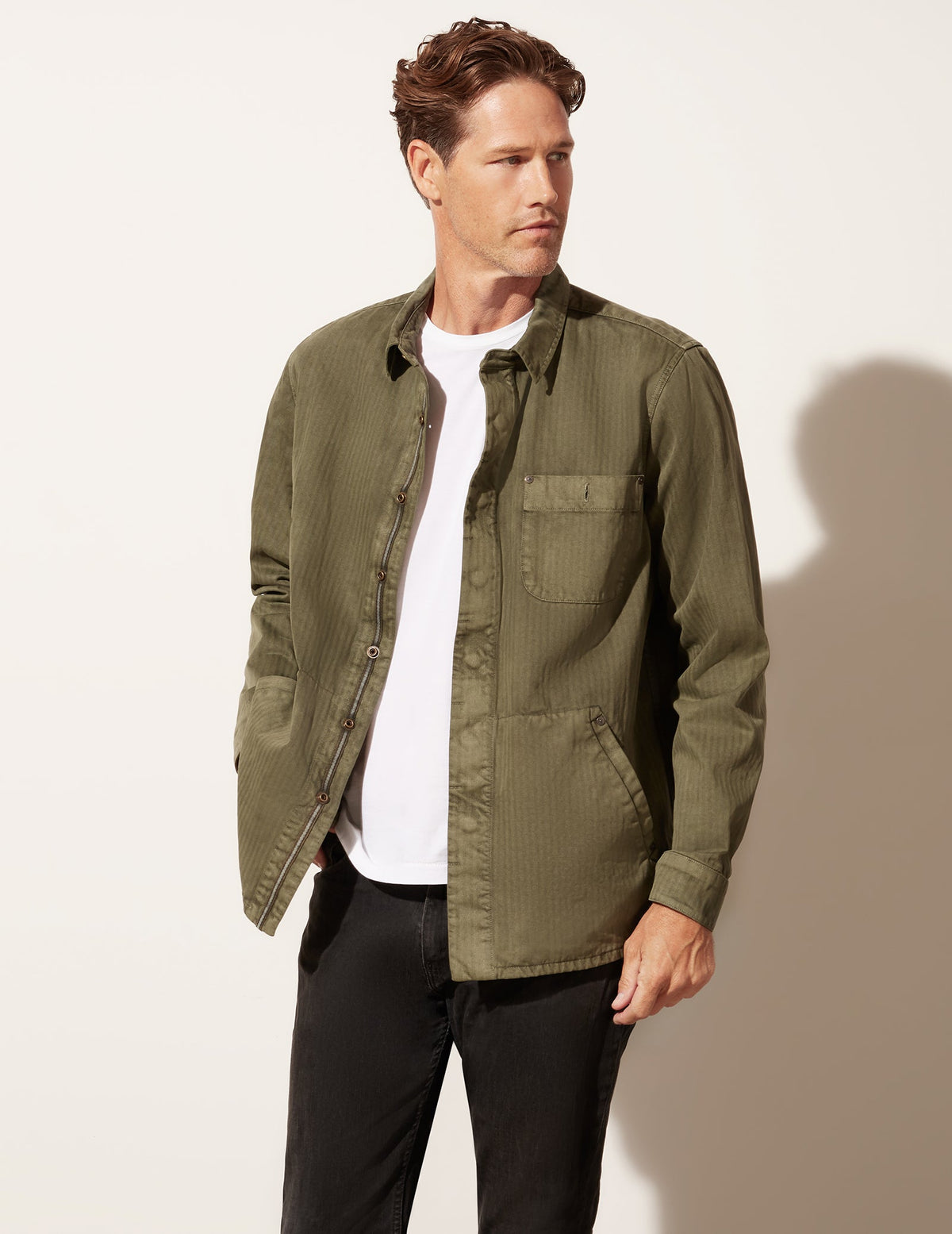 Veste en chevrons délavés