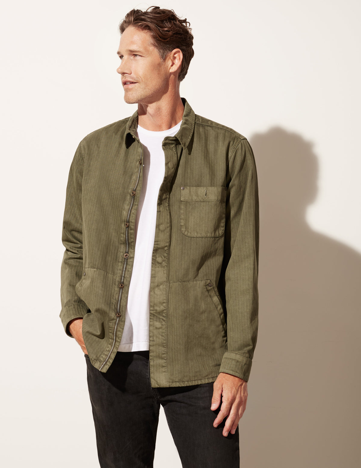 Veste en chevrons délavés