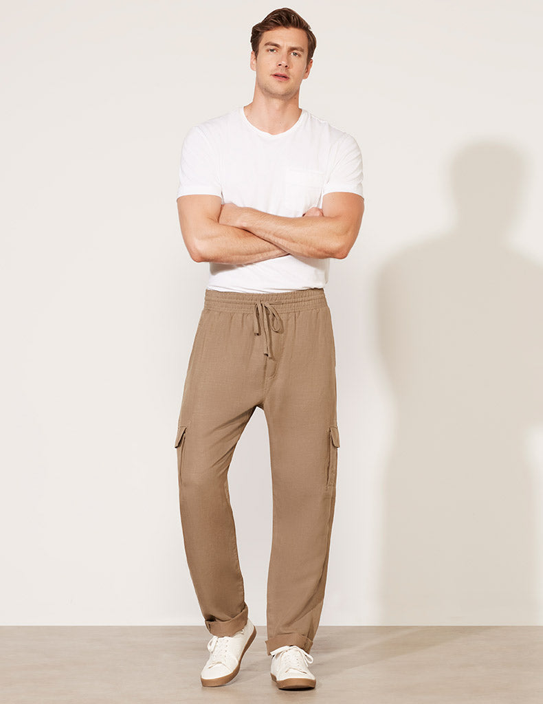 Pantalon cargo à cordon de serrage