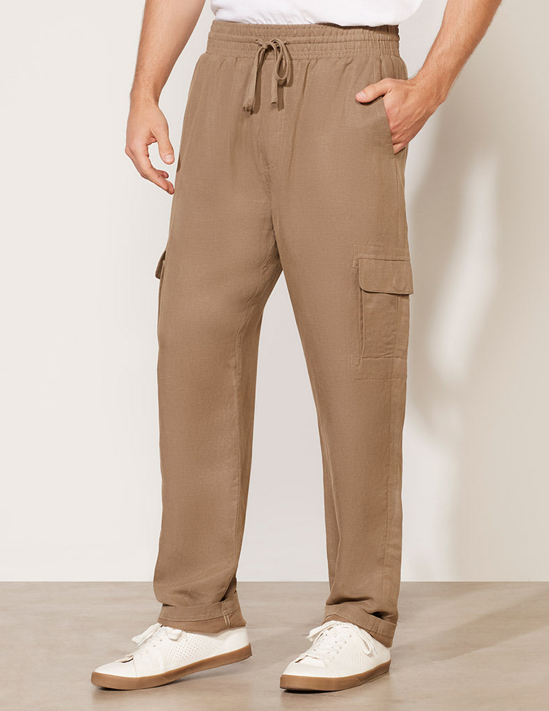 Pantalon cargo à cordon de serrage