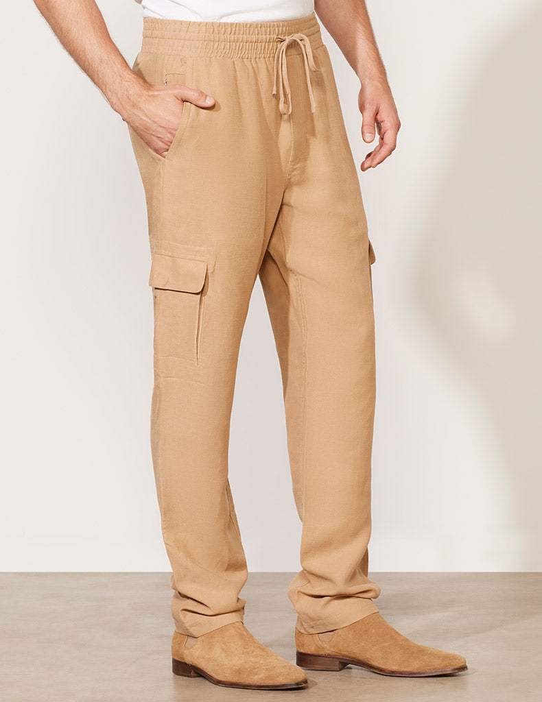 Pantalon cargo à cordon de serrage