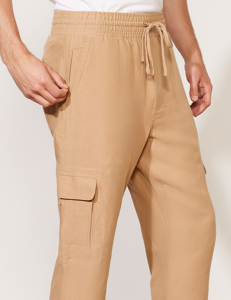 Pantalon cargo à cordon de serrage