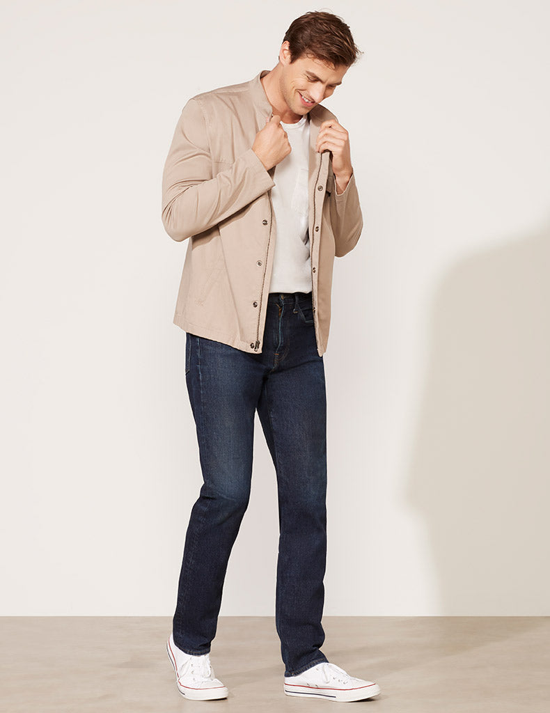 Veste en sergé délavé
