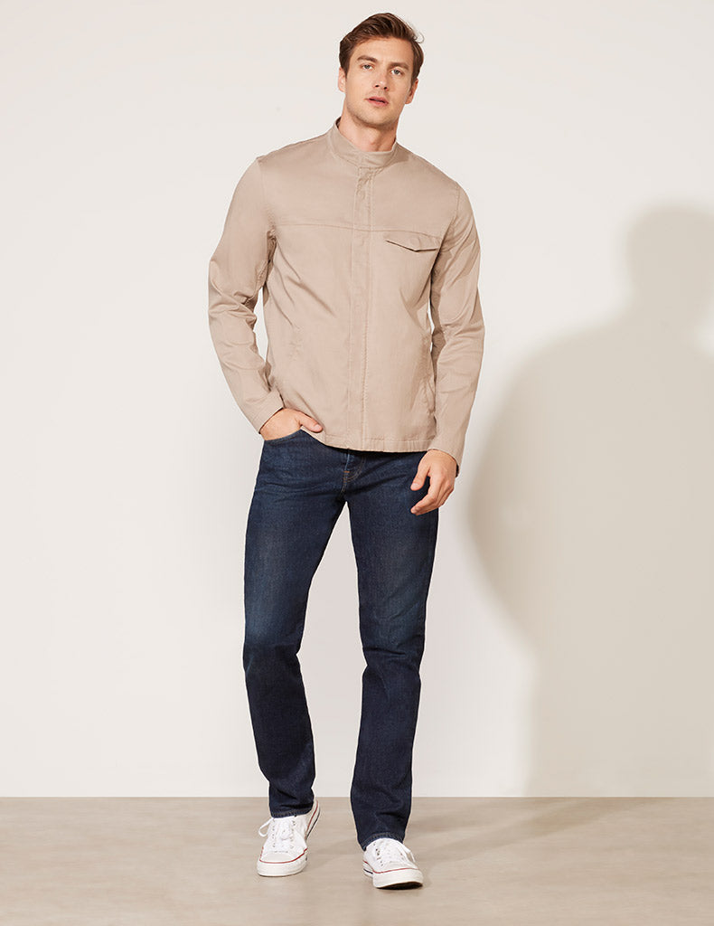 Veste en sergé délavé