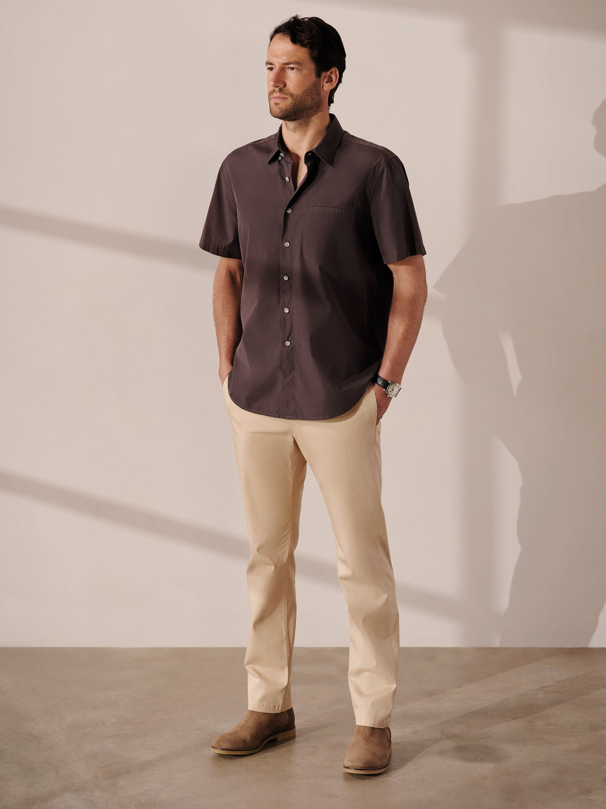 Pantalon en sergé délavé de tous les jours