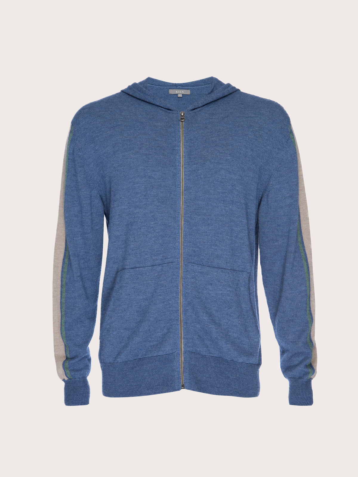Sweat à capuche en cachemire à rayures