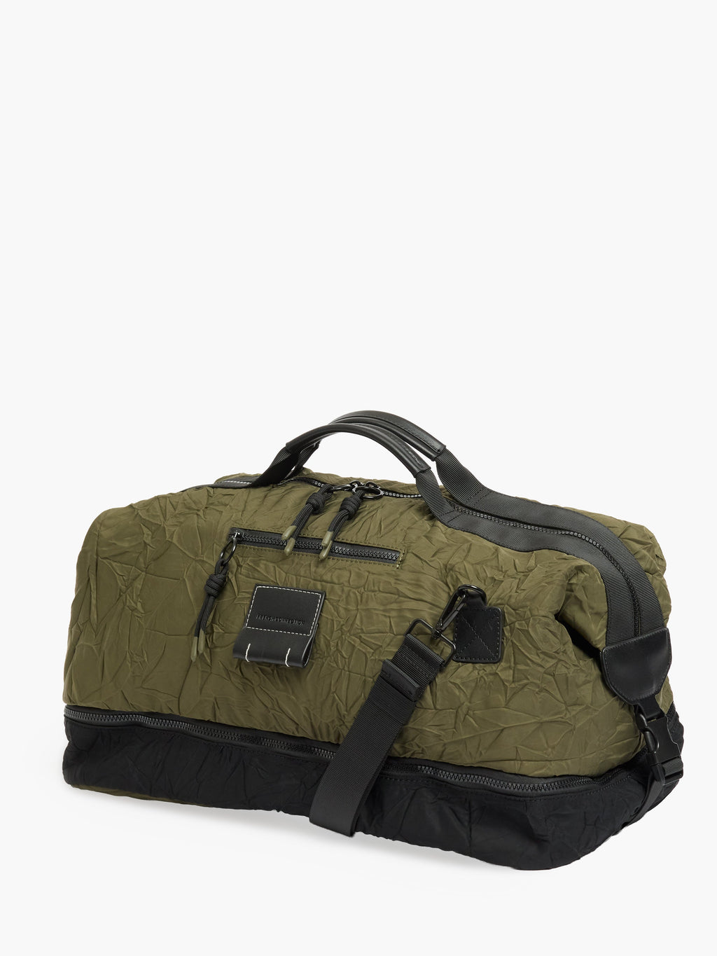Sac de sport fourre-tout kaki froissé