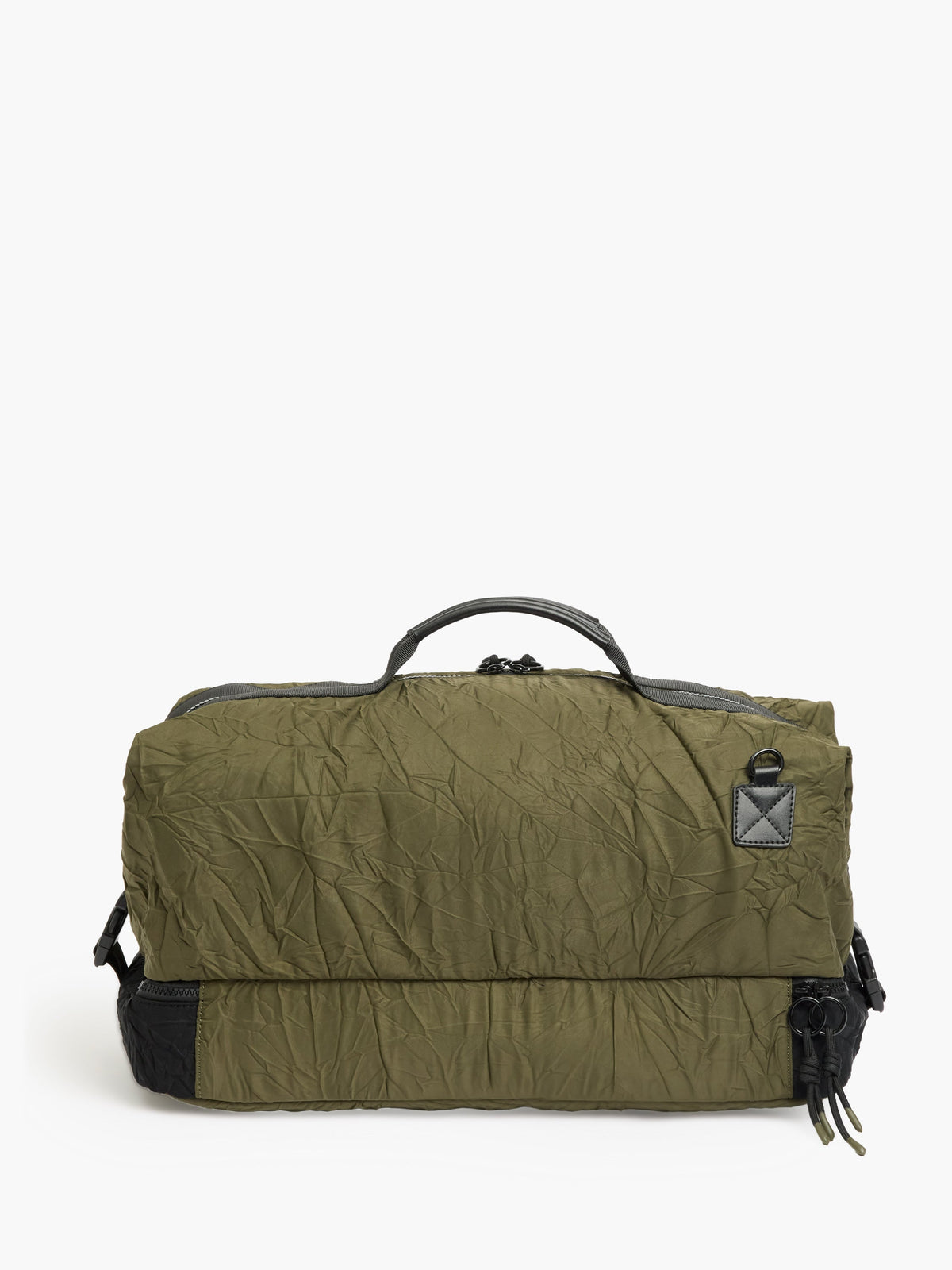 Sac de sport fourre-tout kaki froissé