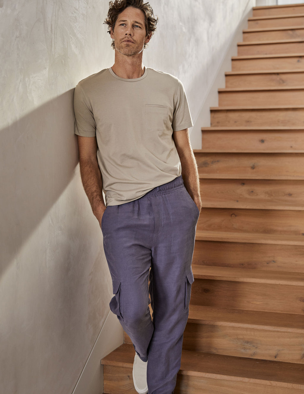 Pantalon cargo à cordon de serrage